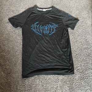 Black Tee with Blue Graphic